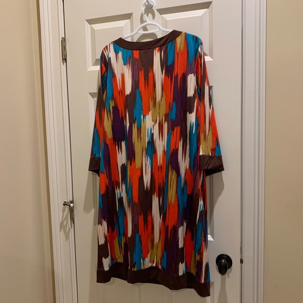 Women's Dress 1x Knee length bright colors Fall - Picture 7 of 8